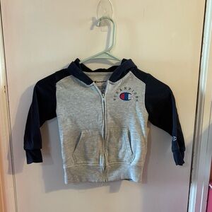 Champion Kids Gray and Blue Hoodie